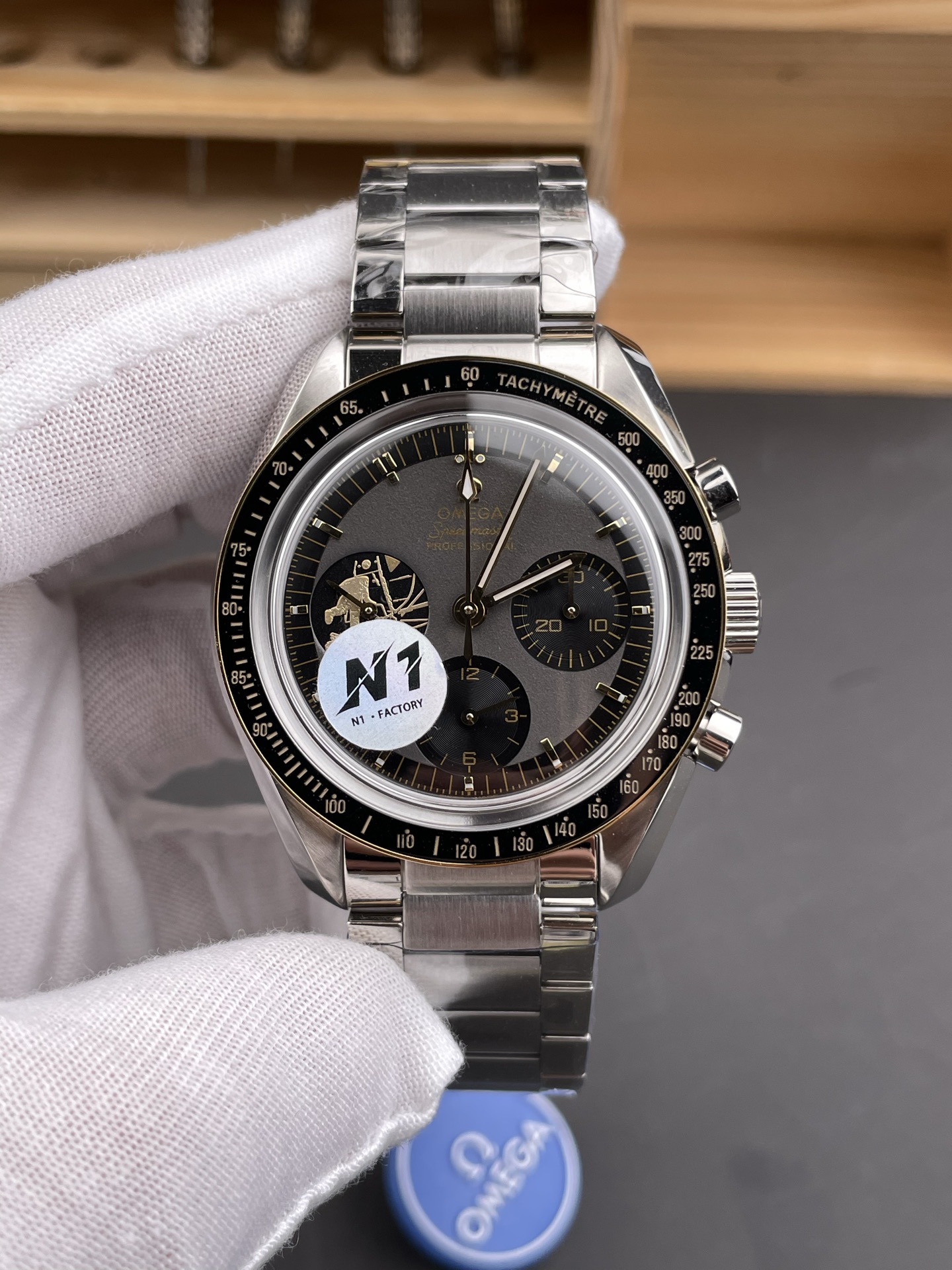 Omega Speedmaster Professional Moonwatch Apollo 11 50th Anniversary Moonshine Gold Swiss Super Clone Watch - view 2