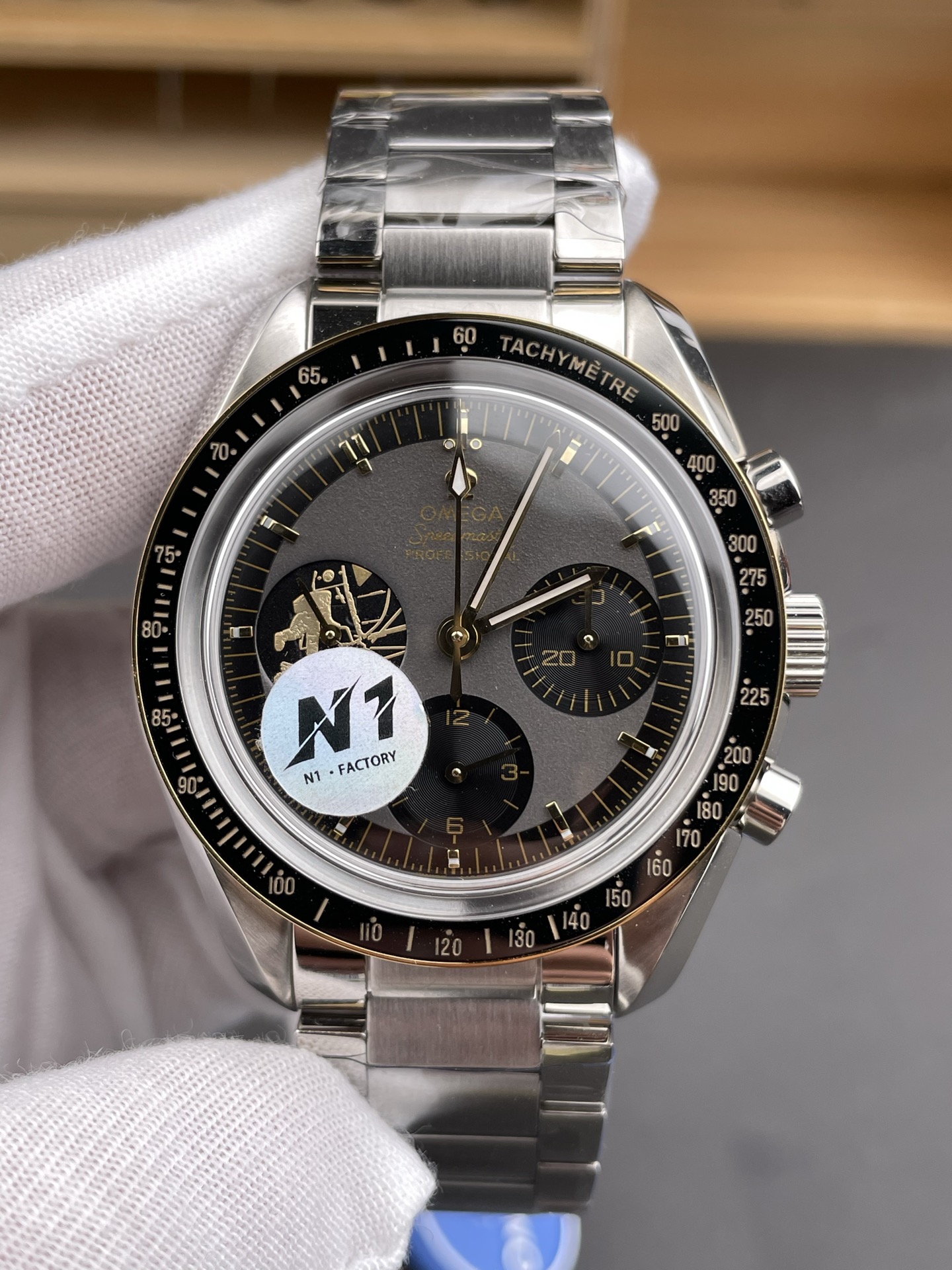 Omega Speedmaster Professional Moonwatch Apollo 11 50th Anniversary Moonshine Gold Swiss Super Clone Watch - view 3
