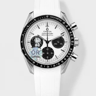 Omega Speedmaster 50th Anniversary Super Clone Snoopy Watch in White Nylon Strap - view 1