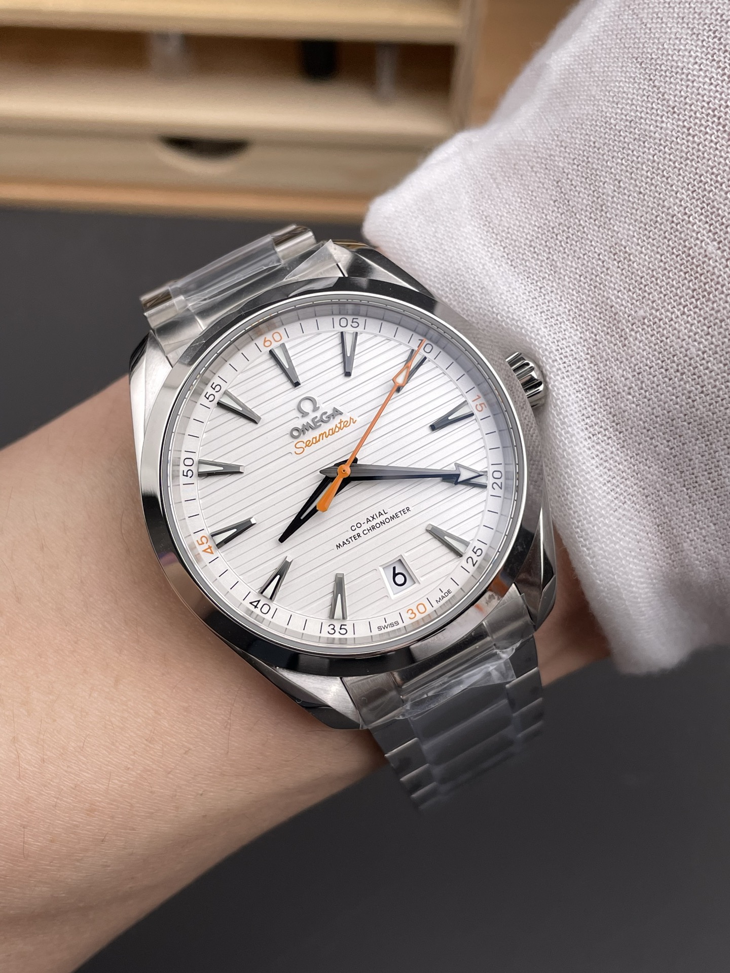 Omega Seamaster Aqua Terra Co-Axial Stainless Steel Strap Swiss Super Clone 1:1 Mirror Watch - view 10