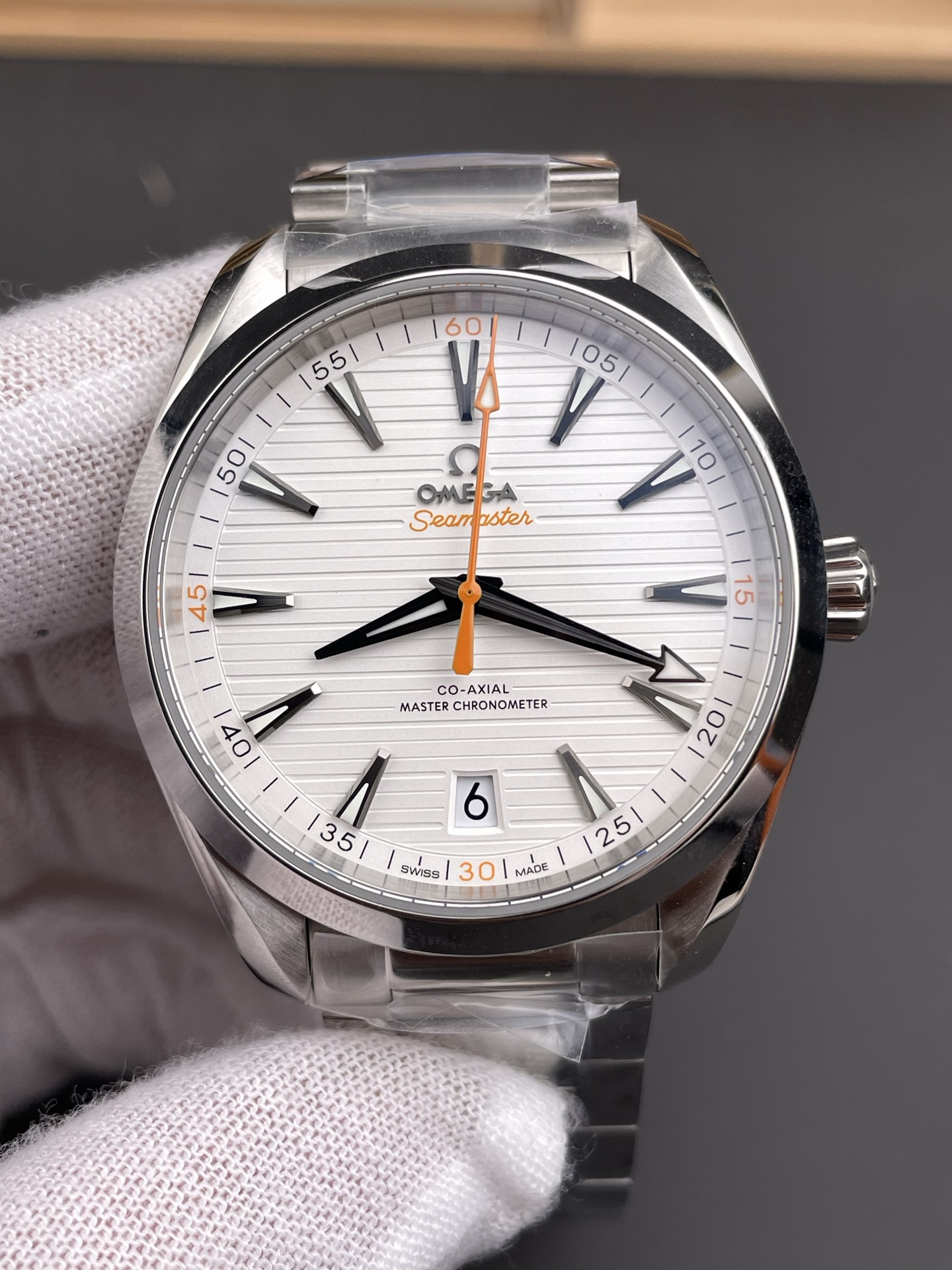 Omega Seamaster Aqua Terra Co-Axial Stainless Steel Strap Swiss Super Clone 1:1 Mirror Watch - view 3