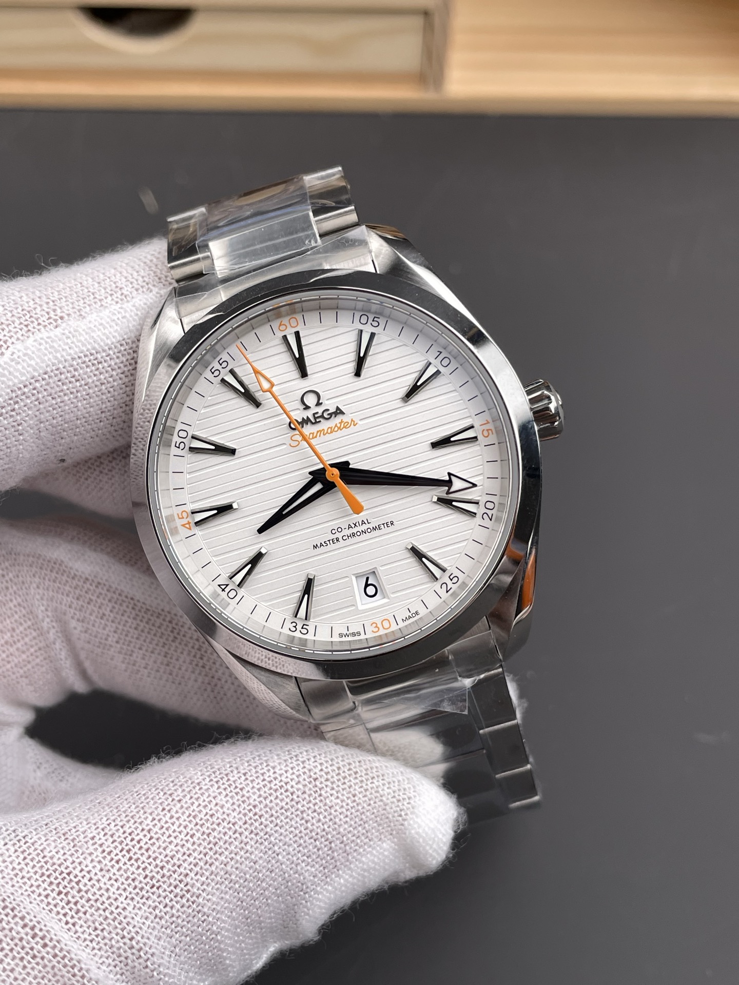 Omega Seamaster Aqua Terra Co-Axial Stainless Steel Strap Swiss Super Clone 1:1 Mirror Watch - view 4