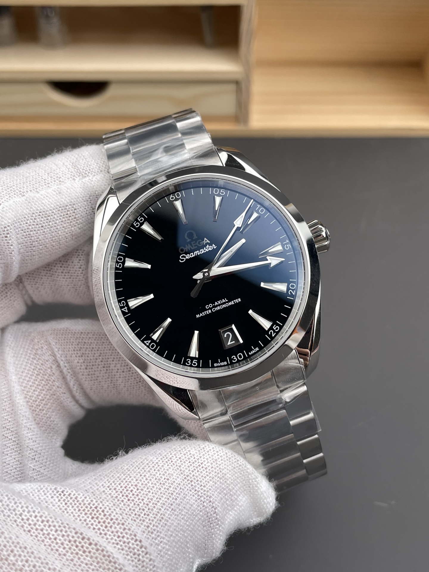 Omega Aqua Terra Super Clone 150M Black Dial 904L Steel Casing 41MM Watch - view 4