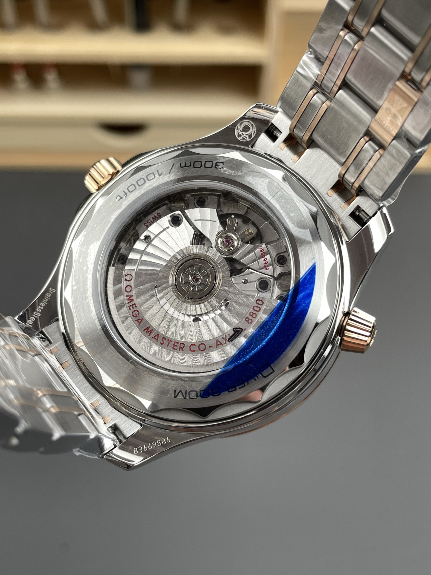 Omega Seamaster Super Clone 300M Master Chronometer Blue Swiss 2 Tone Watch - view 5