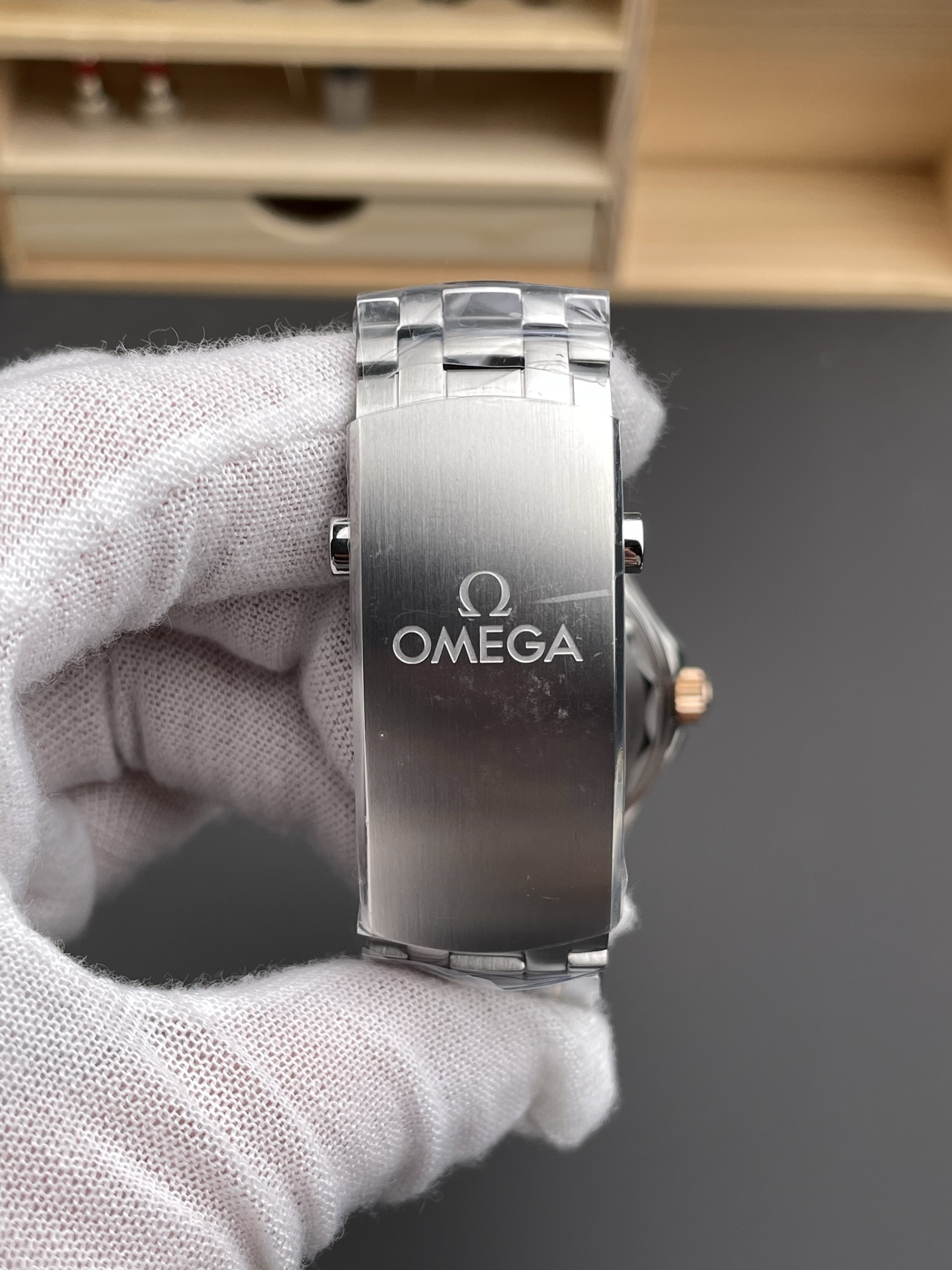 Omega Seamaster Super Clone 300M Master Chronometer Blue Swiss 2 Tone Watch - view 9