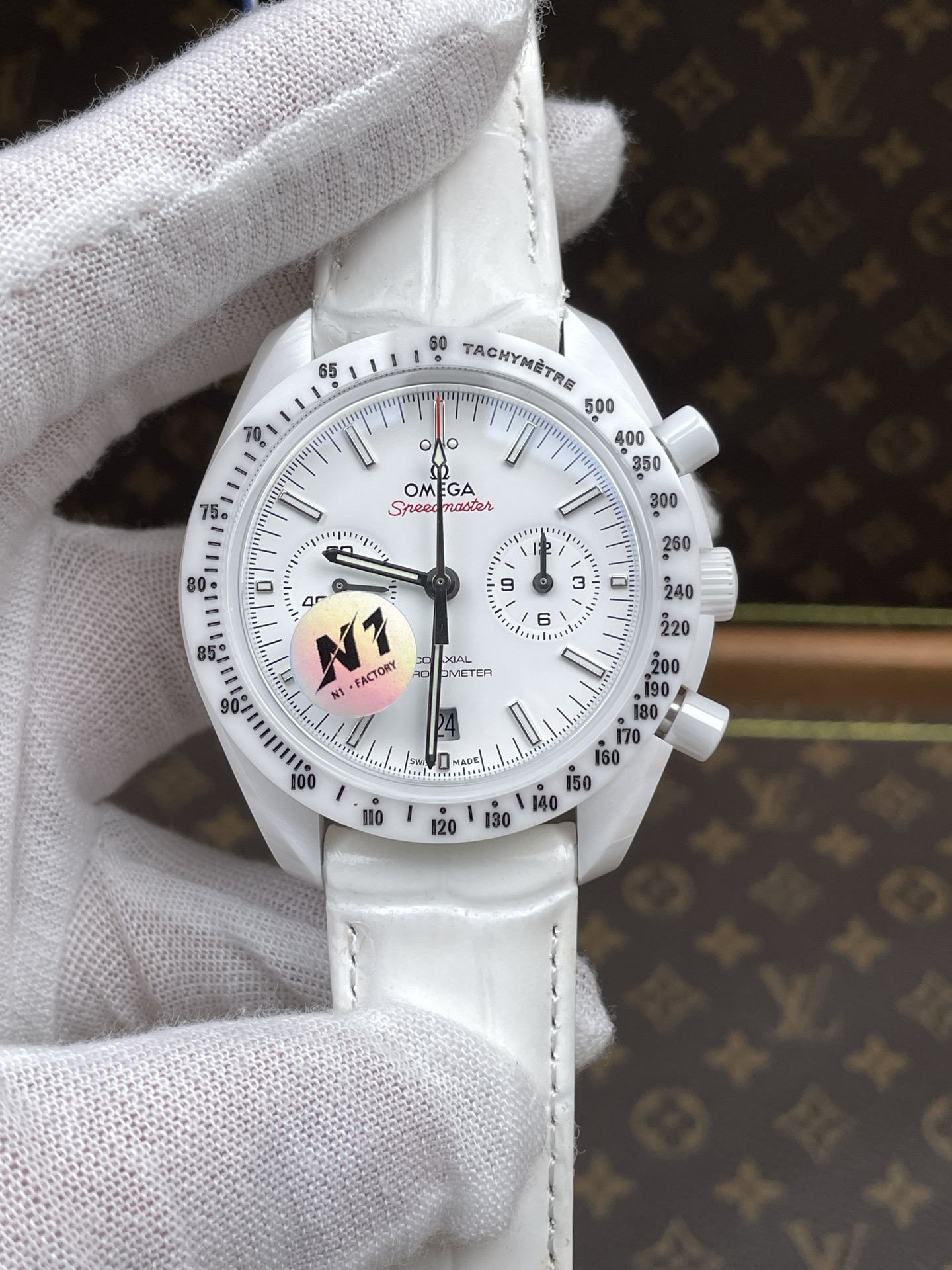 Omega Speedmaster Super Clone White Side of the Moon Ceramic Casing Watch - view 2