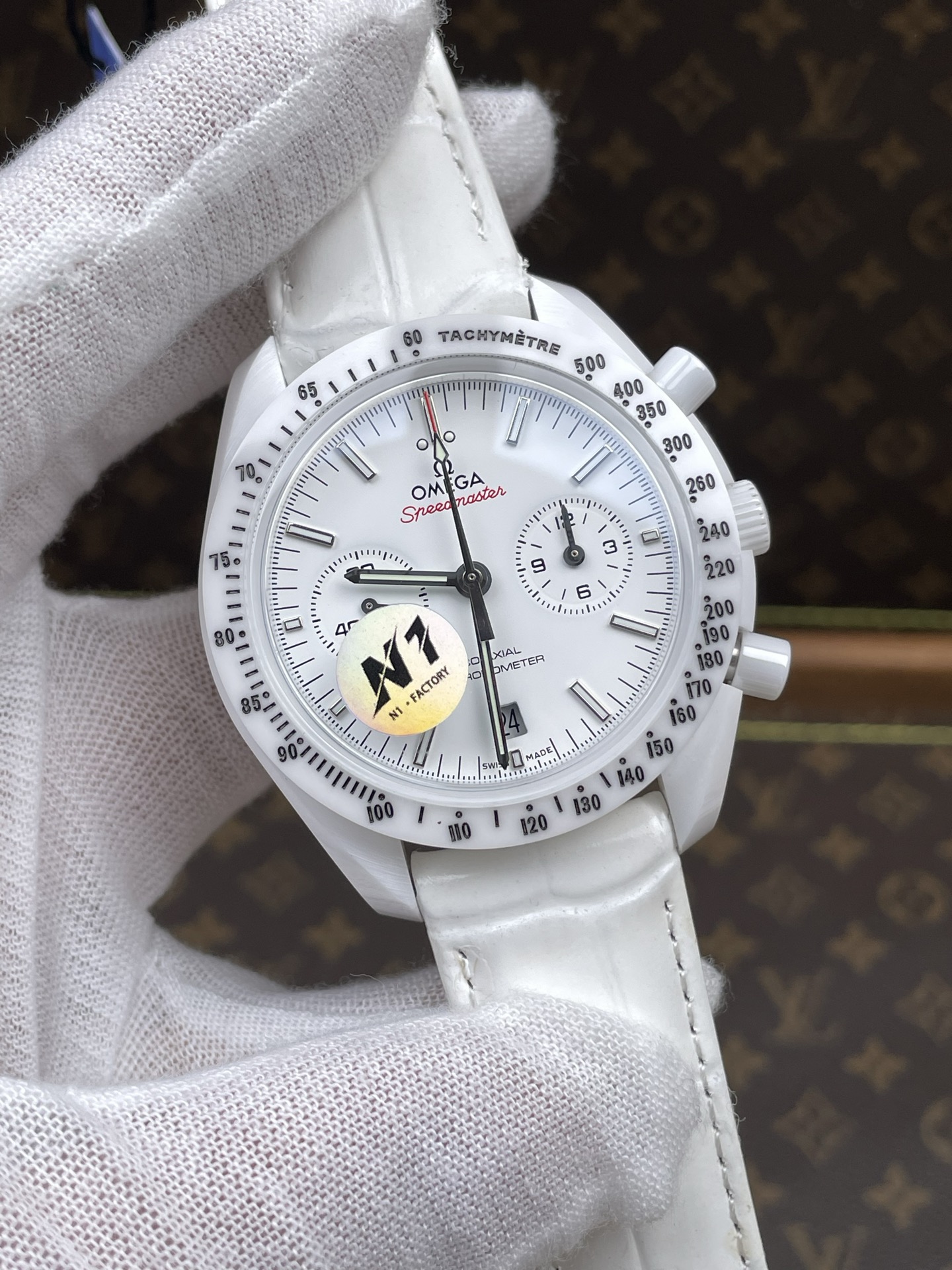Omega Speedmaster Super Clone White Side of the Moon Ceramic Casing Watch - view 3