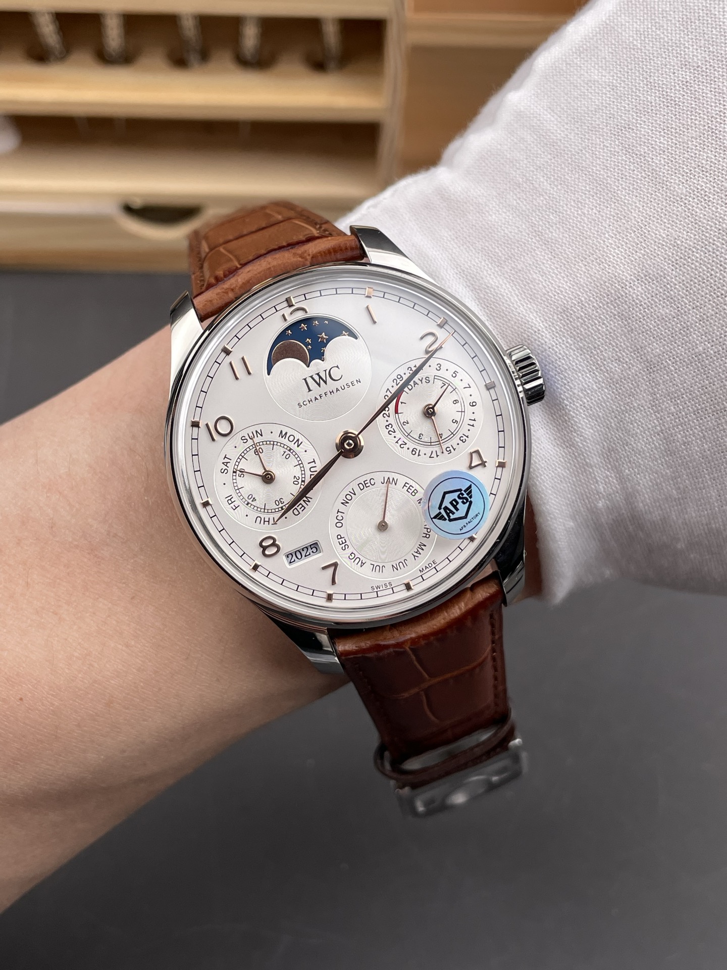 IWC Portuguese Perpetual Calendar 904L Steel Swiss Super Clone Watch REF. IW503307 - view 10
