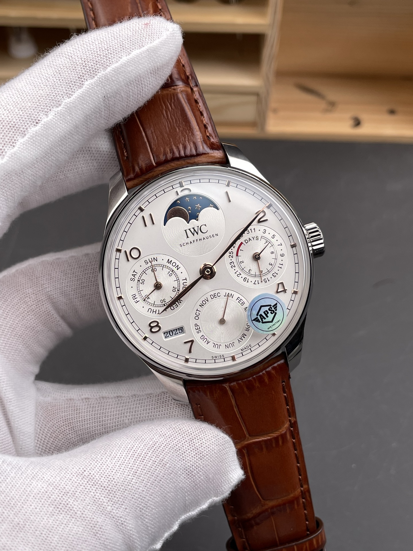 IWC Portuguese Perpetual Calendar 904L Steel Swiss Super Clone Watch REF. IW503307 - view 3