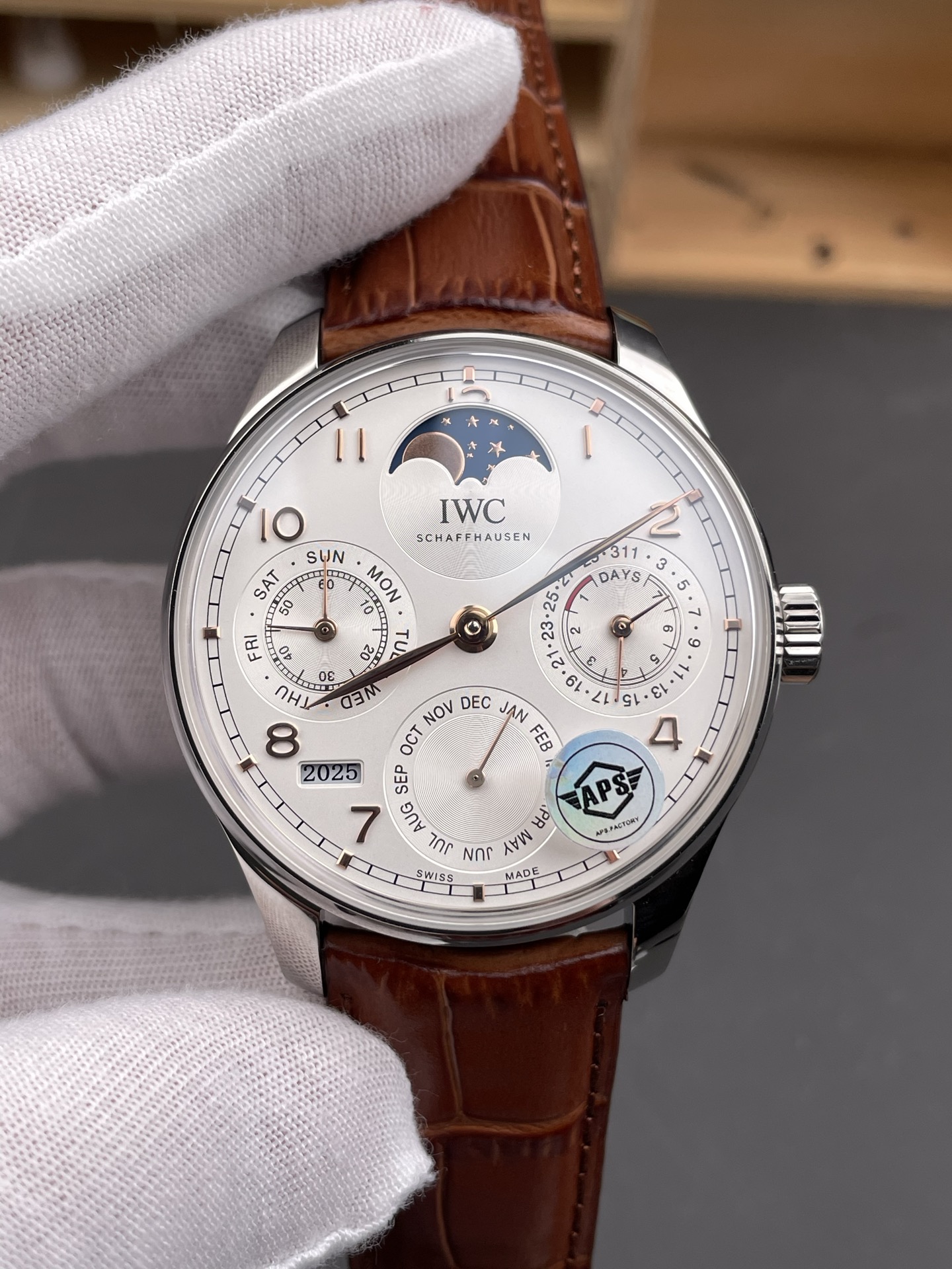 IWC Portuguese Perpetual Calendar 904L Steel Swiss Super Clone Watch REF. IW503307 - view 4