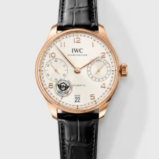 IWC Portugieser 42mm White Dial Rose Gold Finish Super Clone Watch