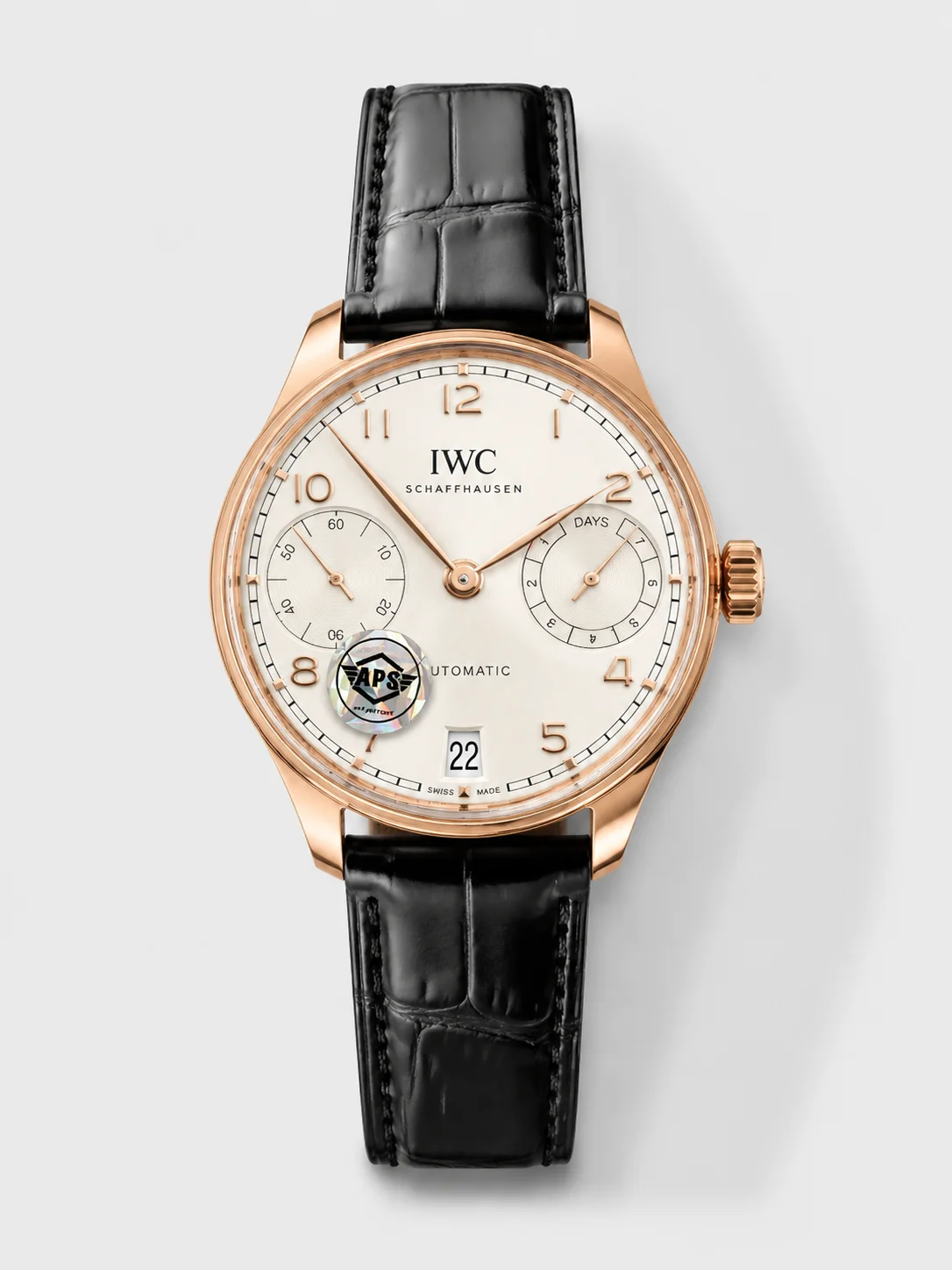 IWC Portugieser 42mm White Dial Rose Gold Finish Super Clone Watch