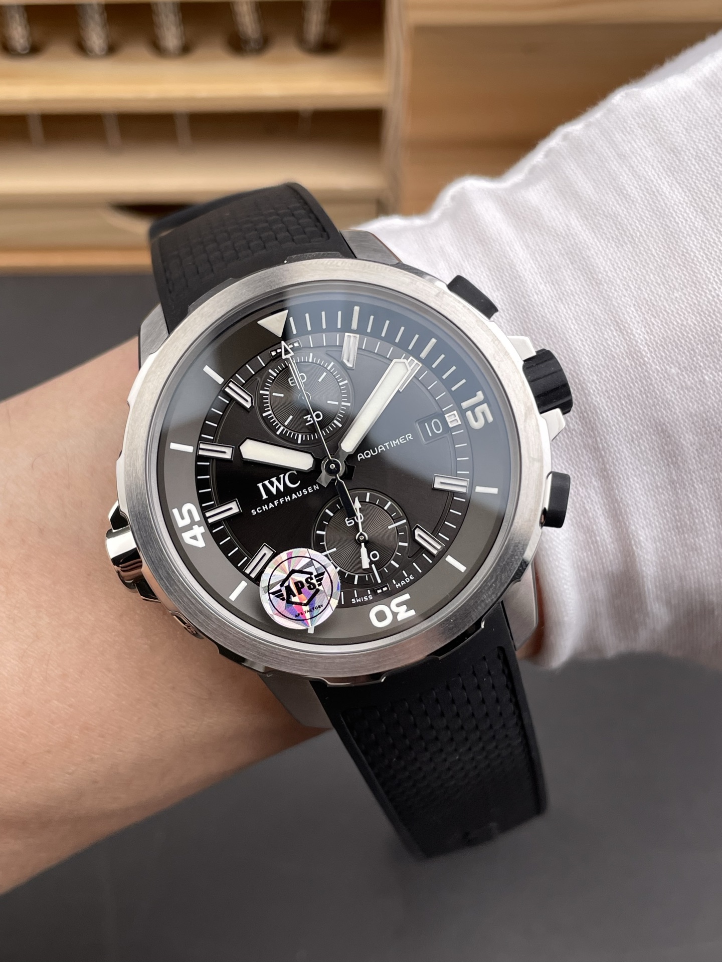 IWC Super Clone Aquatimer Chronograph IW376804 Swiss Black Dial - view 10