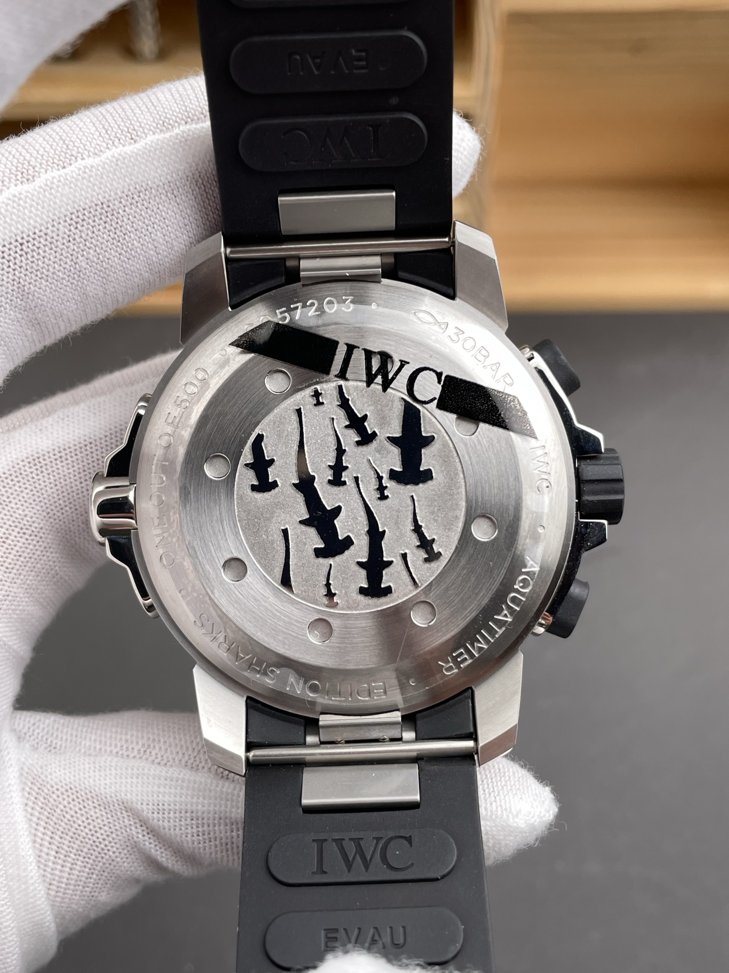 IWC Super Clone Aquatimer Chronograph IW376804 Swiss Black Dial - view 5