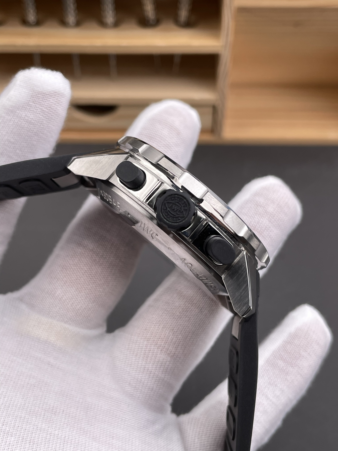 IWC Super Clone Aquatimer Chronograph IW376804 Swiss Black Dial - view 7