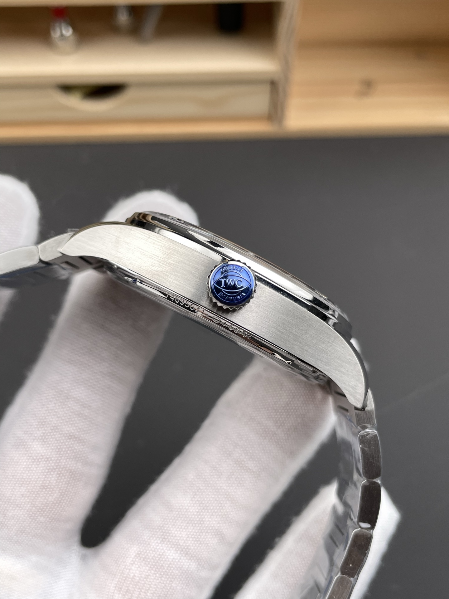 IWC Super Clone Portugieser Swiss 1:1 Mirror Watch Blue Dial Steel Case Watch - view 6