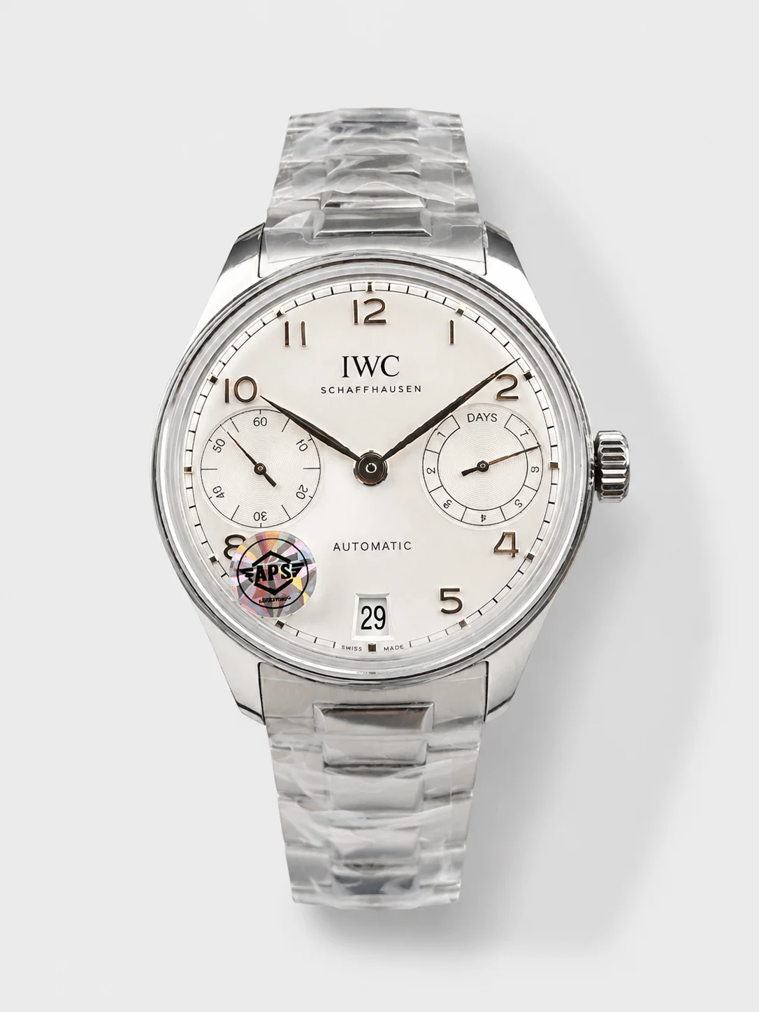 IWC Super Clone Portugieser Swiss 1:1 Mirror Watch White Dial Steel Case Watch - view 1