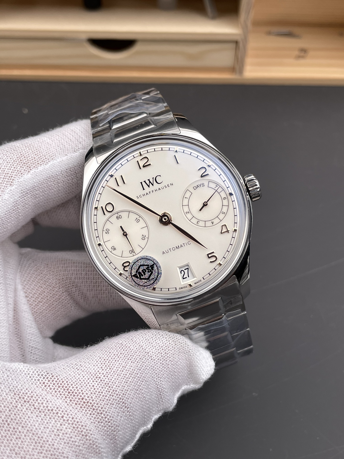 IWC Super Clone Portugieser Swiss 1:1 Mirror Watch White Dial Steel Case Watch - view 3