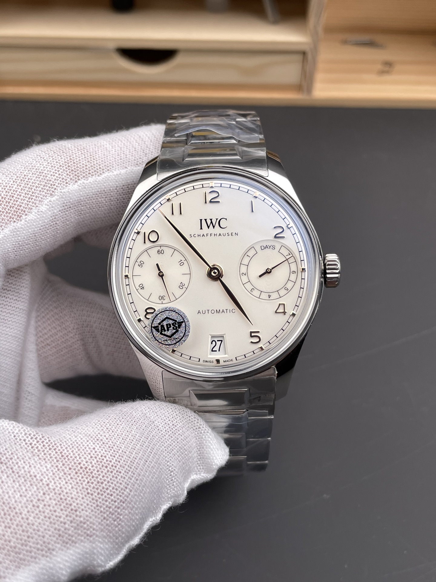 IWC Super Clone Portugieser Swiss 1:1 Mirror Watch White Dial Steel Case Watch - view 4