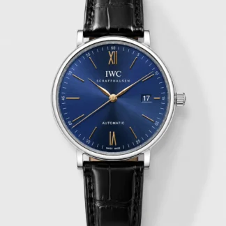 IWC Portofino Automatic Watch - Top-Tier 1:1 Super Clone (White Gold-Plated Case, Swiss Movement) - view 1