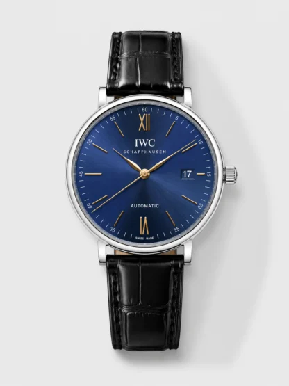 IWC Portofino Automatic Watch - Top-Tier 1:1 Super Clone (White Gold-Plated Case, Swiss Movement) - view 1