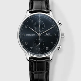IWC Portuguese Chronograph Black Dial 1:1 Mirror Swiss Watch - Super Clone Watch - view 1