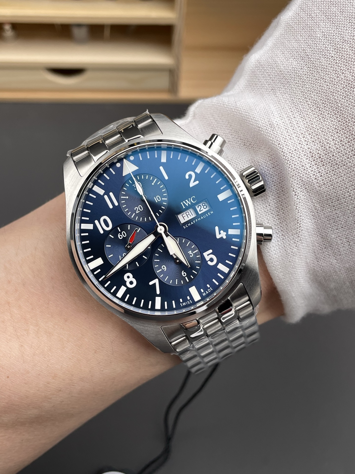 IWC Pilot Chronograph Le Petit Prince Edition Blue Dial 1:1 Mirror Super Clone Watch - view 10