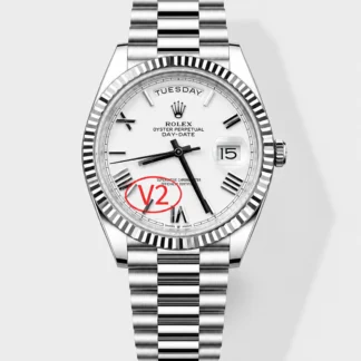 Rolex Day Date Super Clone White Dial 40MM 182 Grams Swiss watch - view 1