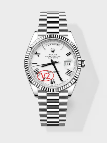 Rolex Day Date Super Clone White Dial 40MM 182 Grams Swiss watch - view 1