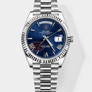 Rolex Day Date Super Clone Blue Roman Dial 40MM 182 Grams Swiss watch - view 1