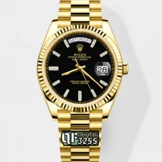 Rolex Day Date Presidential 18K Yellow Gold Watch 40MM - Black Dial 1:1 Mirror Quality(189g) - Super Clone Watch - view 1