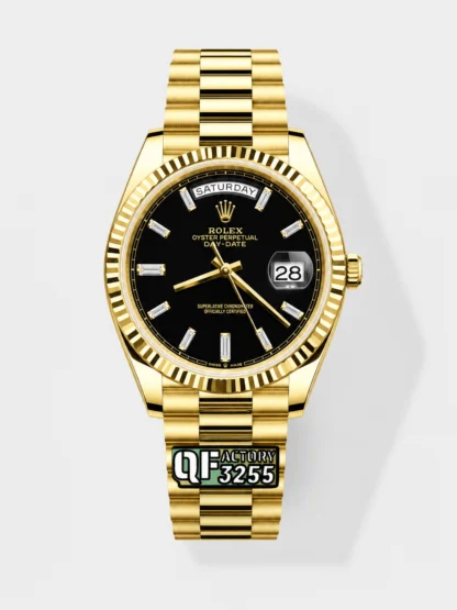 Rolex Day Date Presidential 18K Yellow Gold Watch 40MM - Black Dial 1:1 Mirror Quality(189g) - Super Clone Watch - view 1