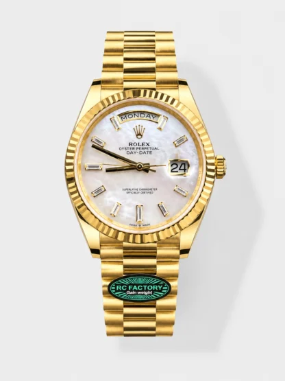 Rolex Day-Date 40mm 18K Gold-Plated Super-Clone Watch - Mother-of-Pearl Dial, Top-Tier Craftsmanship (212g) - Super Clone Watch - view 1