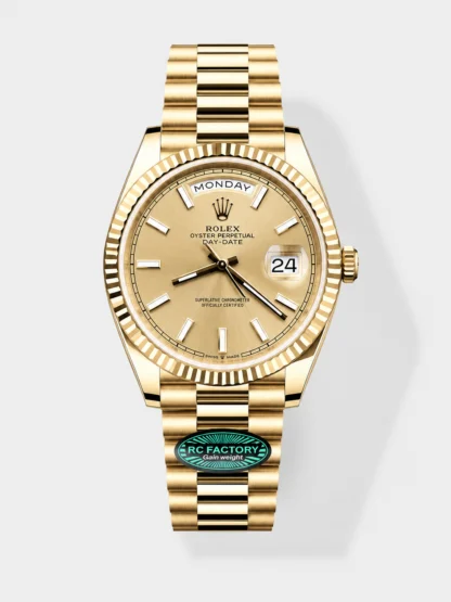 Rolex Day Date Super Clone Gold Dial 40MM 212 Grams Swiss watch - view 1
