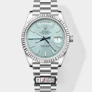 Rolex Day Date 904L Stainless Steel Tiffany Blue Stick Dial Watch 40MM - 1:1 Mirror Quality (187g) - Super Clone Watch - view 1