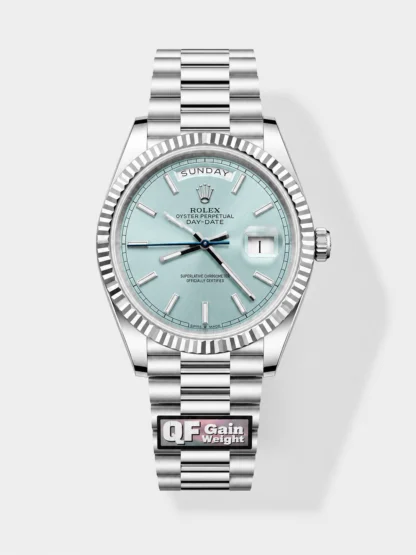 Rolex Day Date 904L Stainless Steel Tiffany Blue Stick Dial Watch 40MM - 1:1 Mirror Quality (187g) - Super Clone Watch - view 1