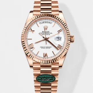 Rolex Day Date Presidential 18K Rose Gold Watch 40MM - Olive Green Dial 1:1 Mirror Quality（212g） - Super Clone Watch - view 1
