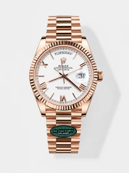 Rolex Day Date Presidential 18K Rose Gold Watch 40MM - Olive Green Dial 1:1 Mirror Quality（212g） - Super Clone Watch - view 1
