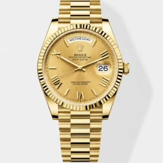 Rolex Day Date Presidential 18K Rose Gold Watch 40MM - Gold Dial 1:1 Mirror Quality(210g) - Super Clone Watch - view 1
