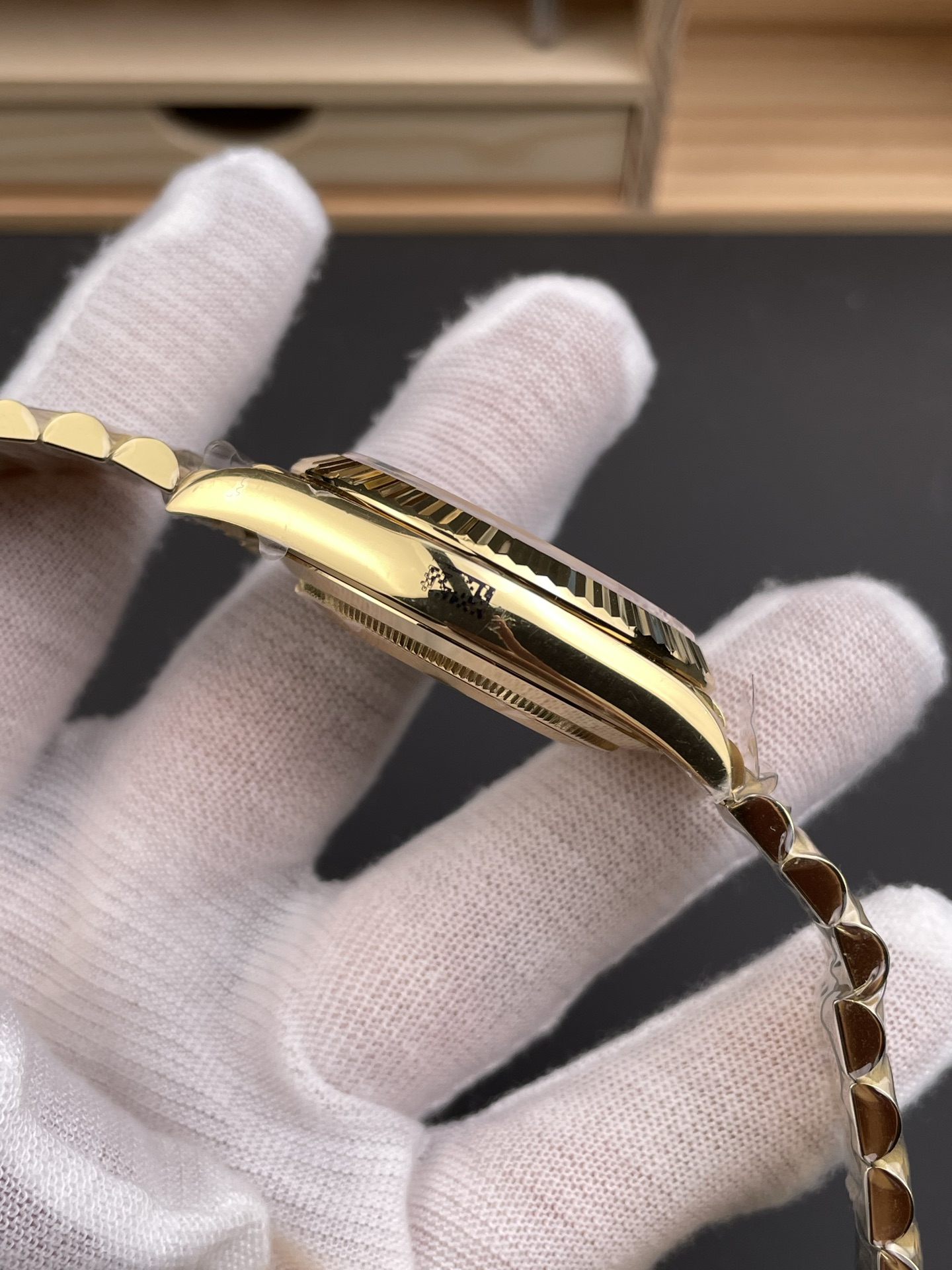 Rolex Day Date Presidential 18K Rose Gold Watch 40MM - Gold Dial 1:1 Mirror Quality(210g) - Super Clone Watch - view 7