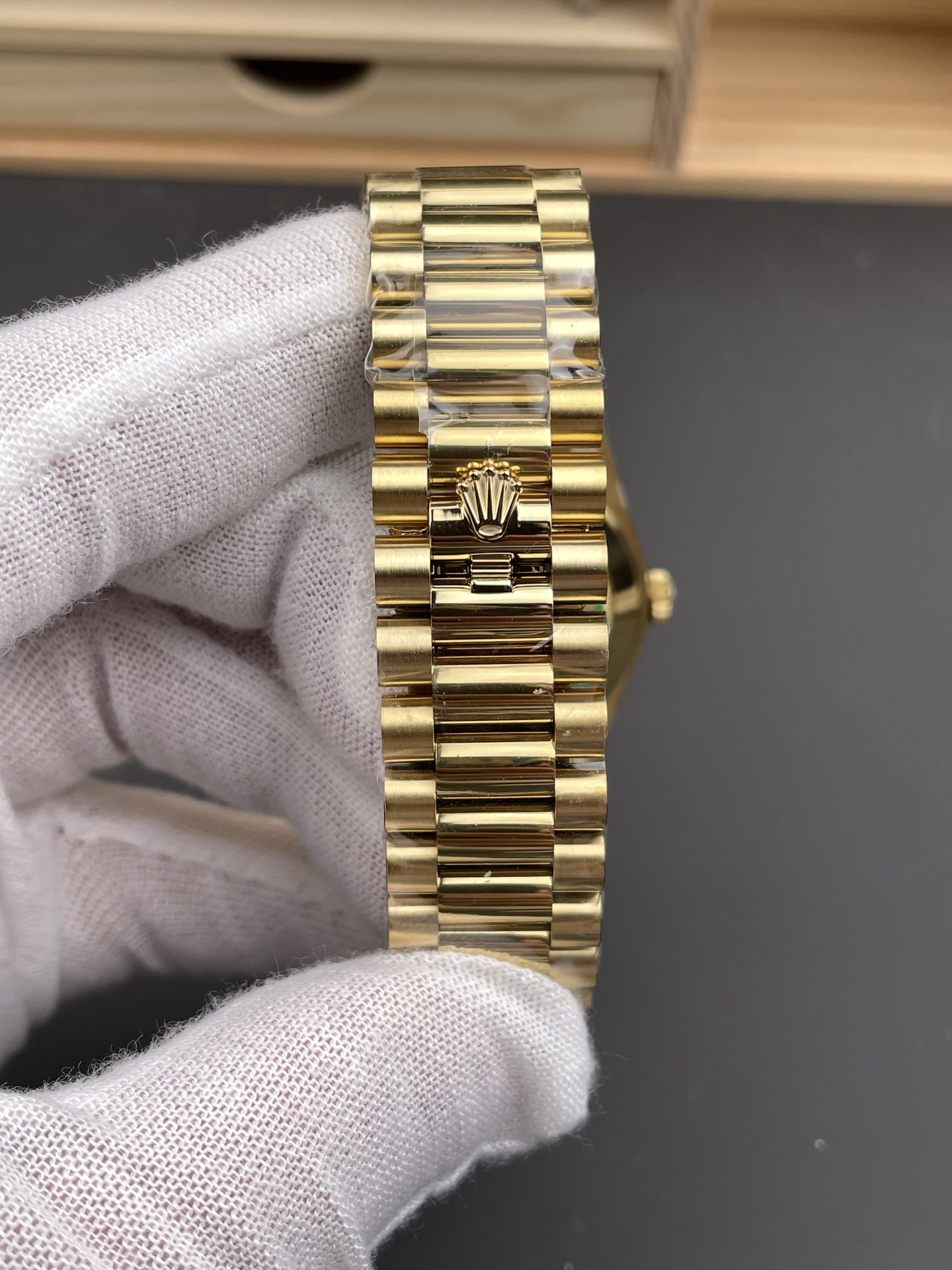Rolex Day Date Presidential 18K Rose Gold Watch 40MM - Gold Dial 1:1 Mirror Quality(210g) - Super Clone Watch - view 9
