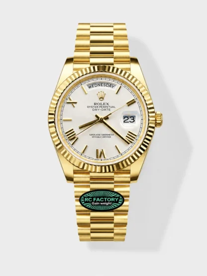 Rolex Day Date Presidential 18K Rose Gold Watch 40MM - Steel Dial 1:1 Mirror Quality (212g) - Super Clone Watch - view 1