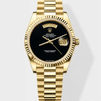 Rolex Day Date Presidential 18K Yellow Gold Watch 36MM - Black Dial 1:1 Mirror Quality - Super Clone Watch - view 1