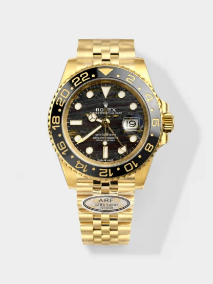 Rolex GMT Masters II Super Clone 126718GRNR Yellow Gold Tiger Iron Dial Swiss Watch - view 1