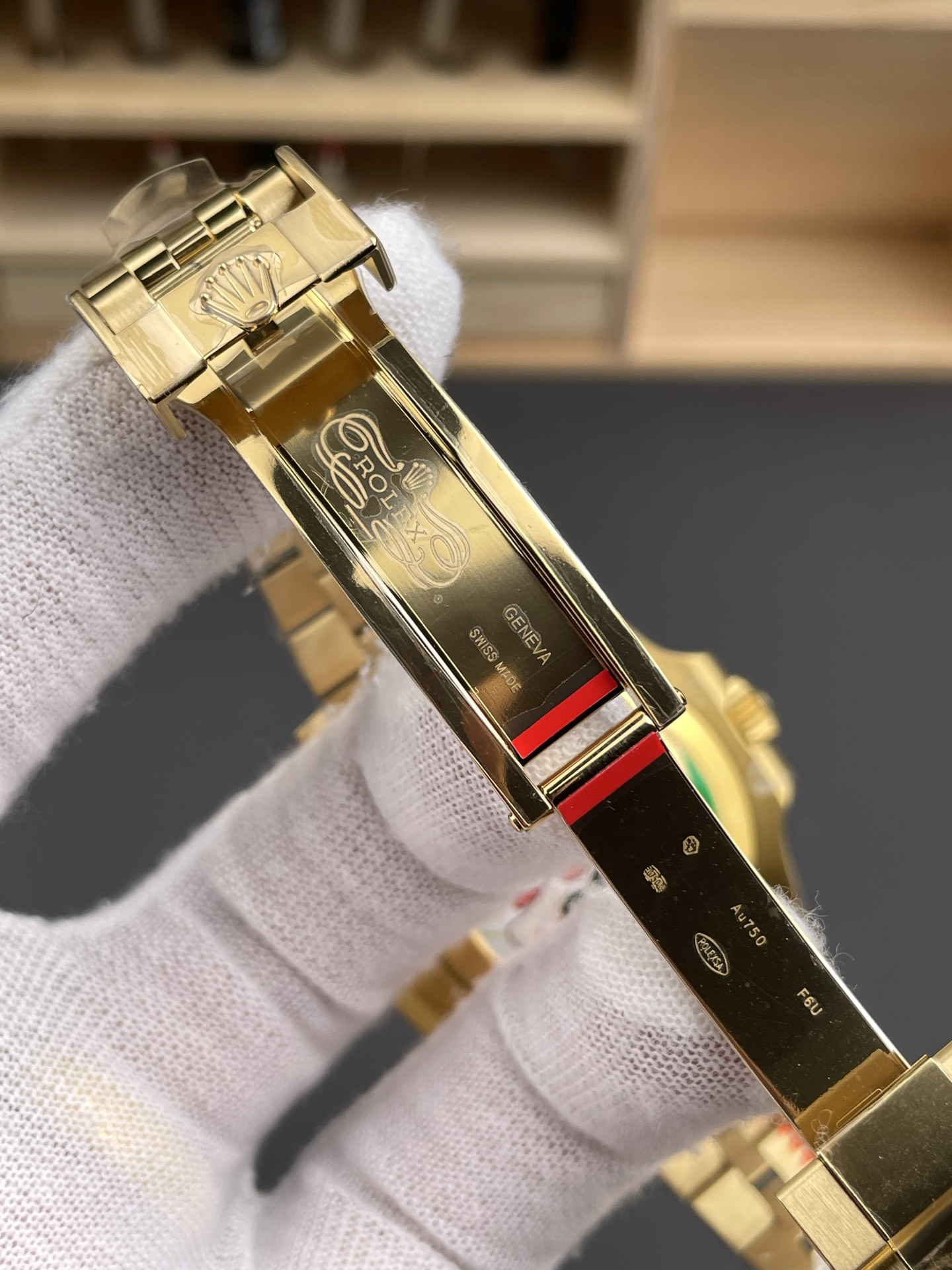 Rolex GMT Masters II Super Clone 126718GRNR Yellow Gold Tiger Iron Dial Swiss Watch - view 8