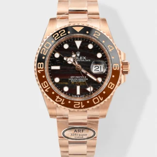 Rolex GMT Masters II Super Clone 126715CHNR Rose Gold Tiger Iron Dial Swiss Watch - view 1