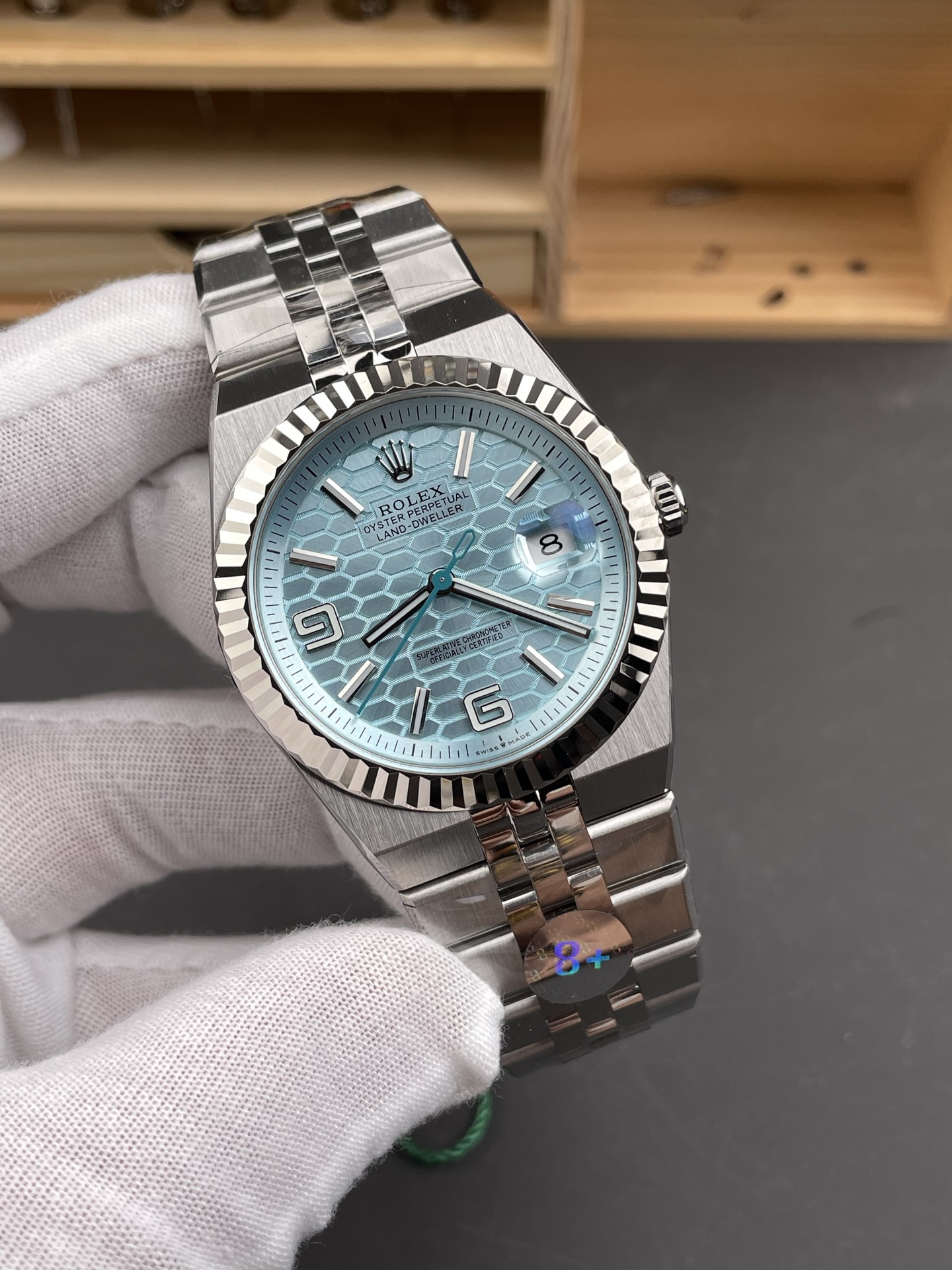 Rolex Land-Dweller 127336 Ice Blue Honeycomb 40MM Swiss Super Clone Watch - view 4