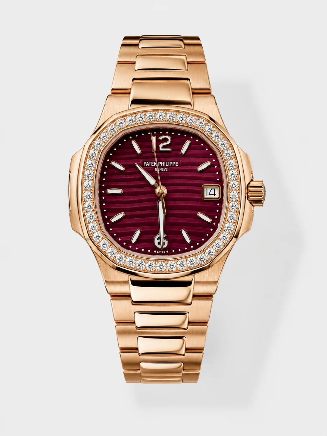Patek Philippe Nautilus 7010/1R-013 Rose Gold Casing 32MM Swiss Quartz 1:1 Mirror Super Clone - view 1