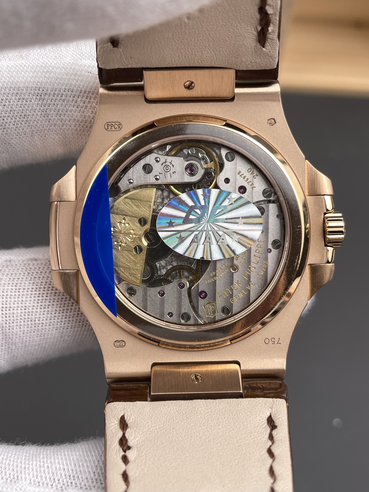Patek Philippe Nautilus 5712/R 1:1 Quality Swiss Super Clone Watch in Brown Dial Leather Strap - view 5