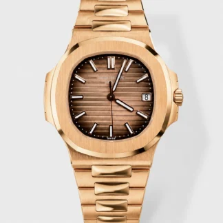 Patek Philippe Super Clone Nautilus 5711/1R-001 in Rose Gold Brown Dial - view 1
